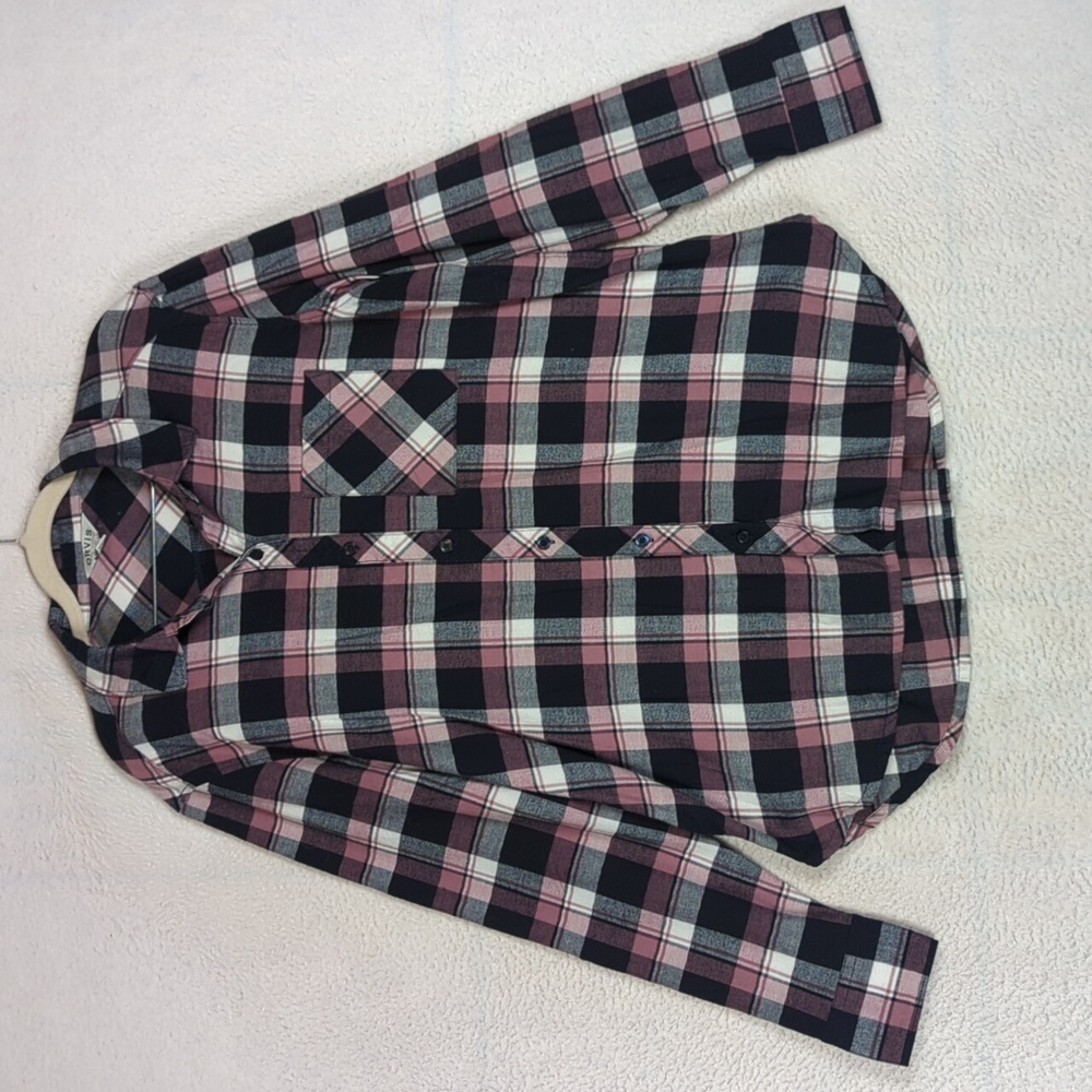 Orvis Women's Pink & Black Plaid Outdoor‎ Adventure Button Down Shirt Size L